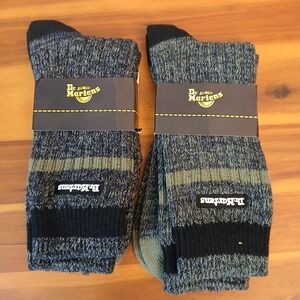Dr Martens Socks Mens Medium/ Large Grey Marl Cotton Blend AD016001 Lot (2)